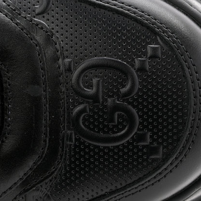 Gucci Calfskin GG Tennis Embossed Perforated Mens Interlocking G 55mm Sneakers 9 Black 8 of 9