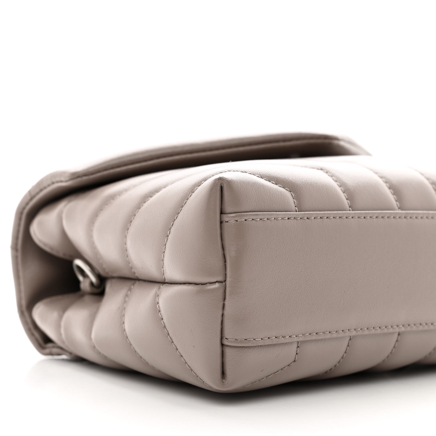 Saint Laurent Calfskin Y Quilted Monogram Toy Loulou Crossbody Bag Mink 9 of 12