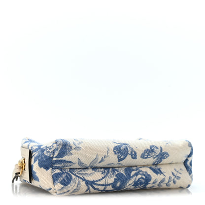 Gucci Canvas Herbarium Print Ribbon Cosmetic Case Blue 4 of 8