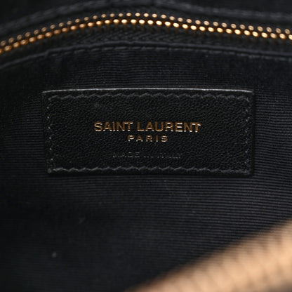 Saint Laurent Calfskin Y Quilted Monogram Medium Loulou Chain Satchel Soil Brown 6 of 14