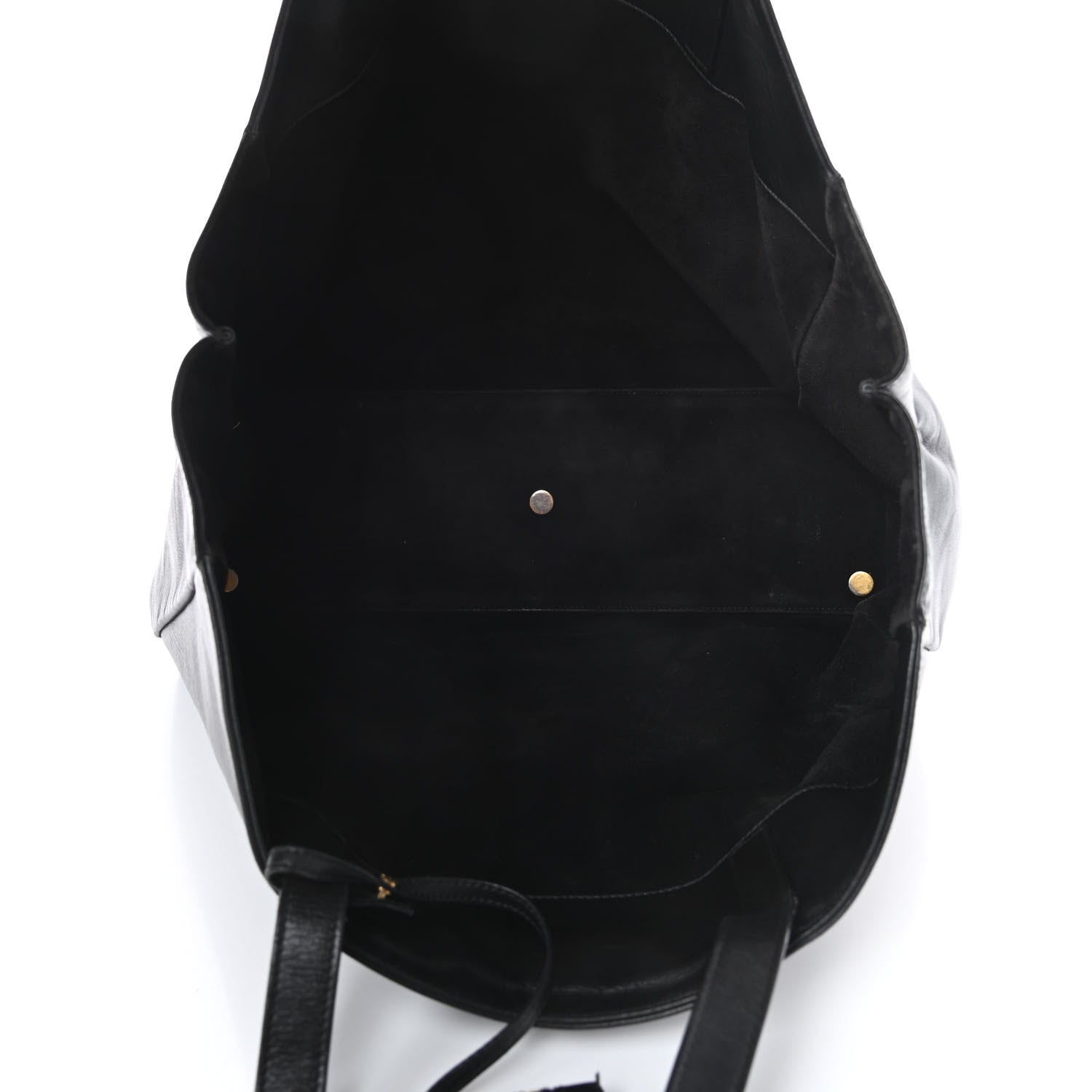 Saint Laurent Calfskin Suede Reversible East West Shopper Tote Black 6 of 20