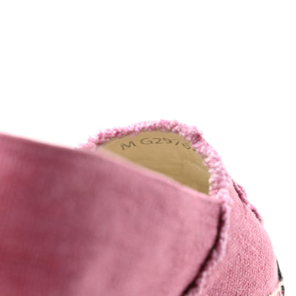 Chanel Linen CC Espadrilles 37 Pink Black 9 of 10