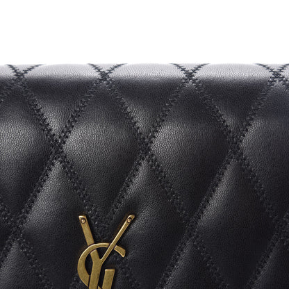 Saint Laurent Lambskin Diamond Quilted Monogram Angie Chain Bag Black 15 of 16