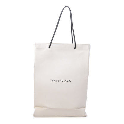 Balenciaga Calfskin Medium Logo North South Shopping Tote White 1 of 15