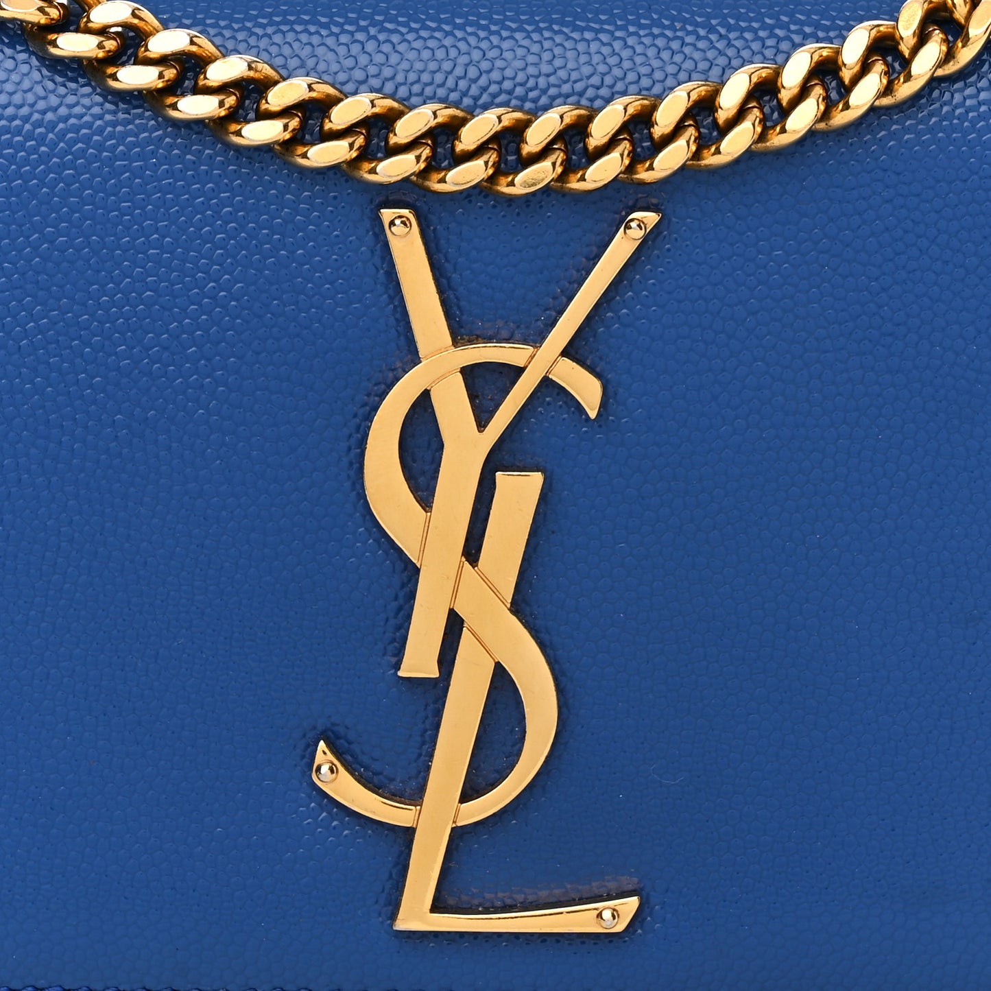 Grain De Poudre Small Classic Monogram Kate Satchel Royal Blue