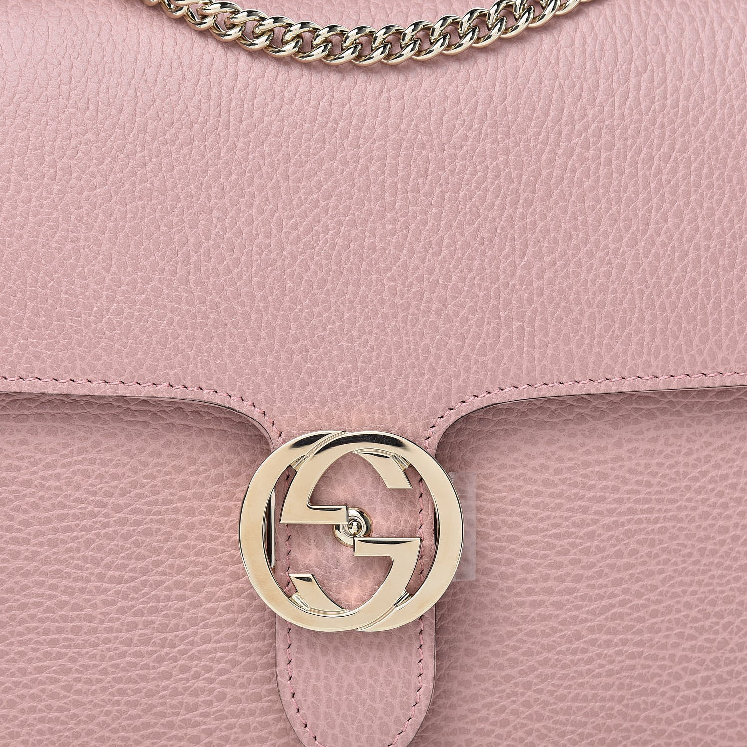 Gucci Dollar Calfskin Interlocking G Shoulder Bag Soft Pink 8 of 10