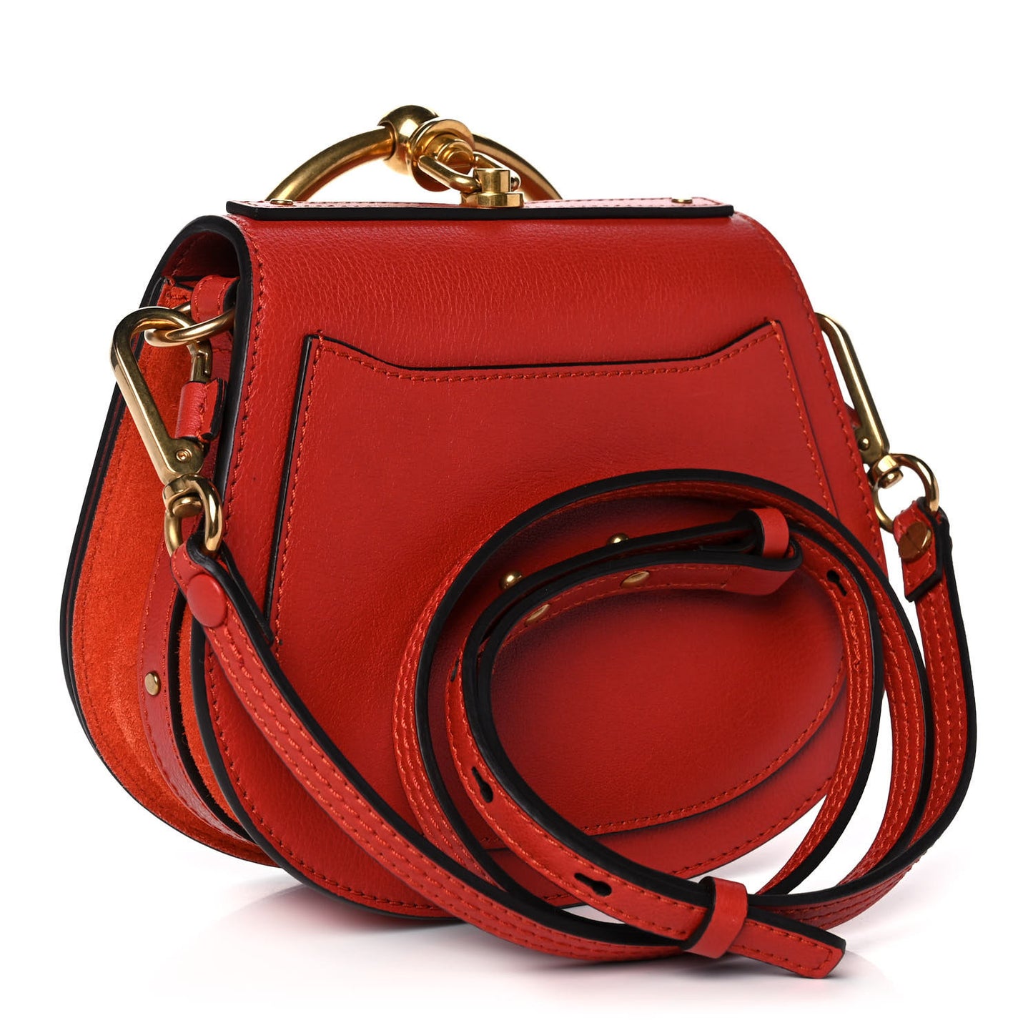 Calfskin Small Nile Bracelet Bag Earthy Red