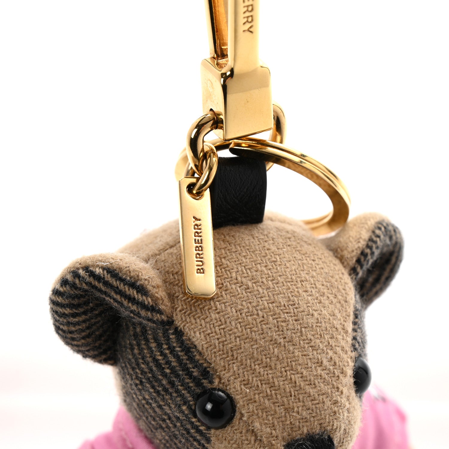 Burberry Cashmere Thomas Angel Jacket Teddy Bear Keychain Charm Pink 4 of 8