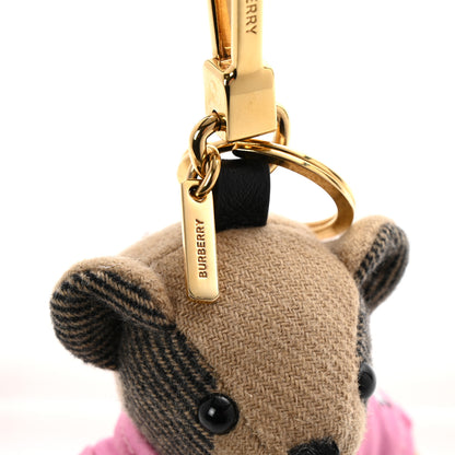 Burberry Cashmere Thomas Angel Jacket Teddy Bear Keychain Charm Pink 4 of 8