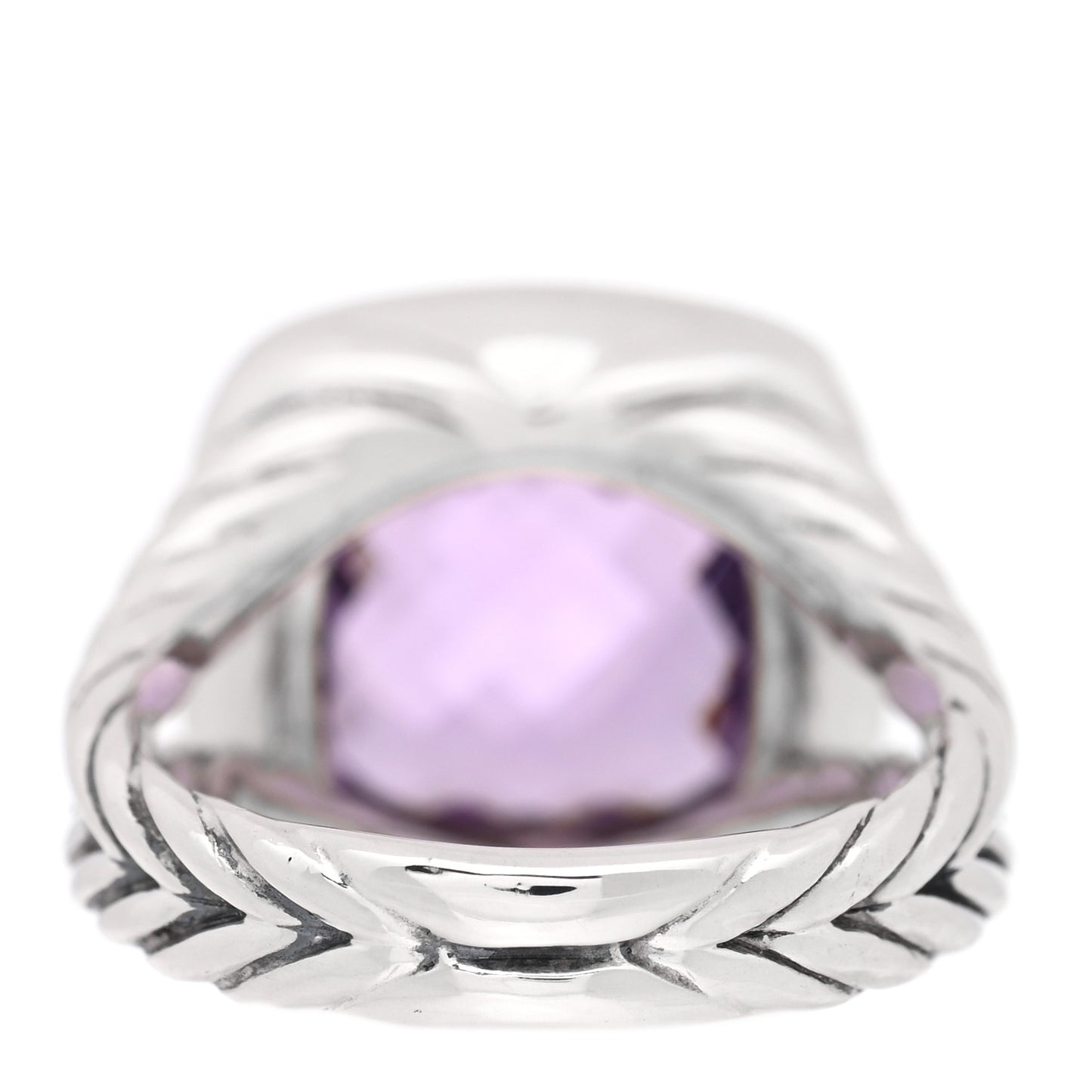 Sterling Silver Diamond Amethyst 11mm Albion Ring 48 4.5
