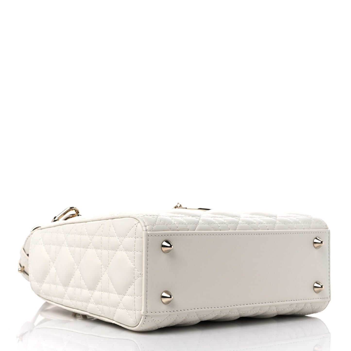 Lambskin Cannage Small My ABCDior Lady Dior White