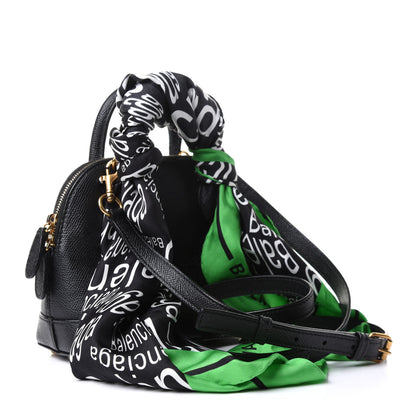 Balenciaga Grained Calfskin XXS Ville Top Handle Bag Scarf Black 3 of 13
