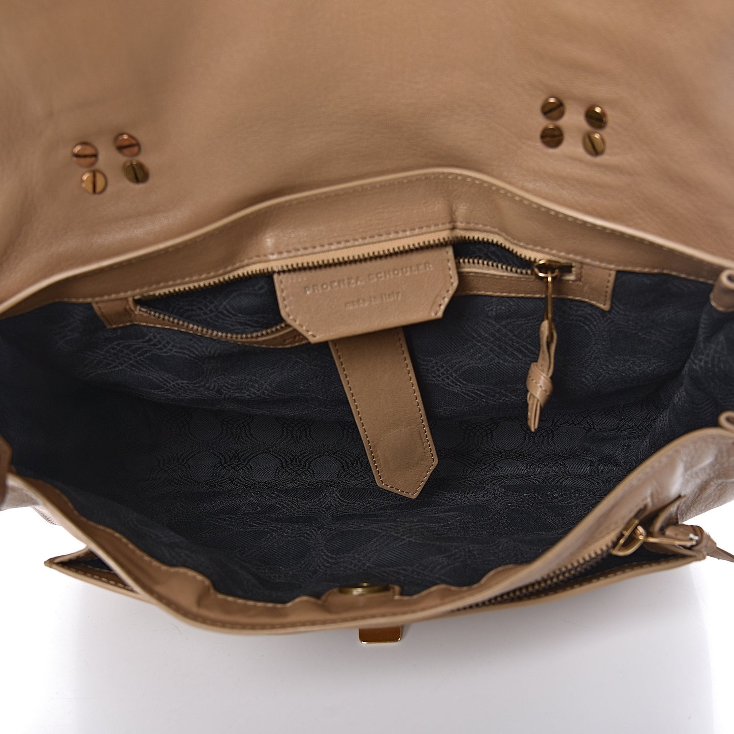Lambskin PS1 Medium Satchel Stone