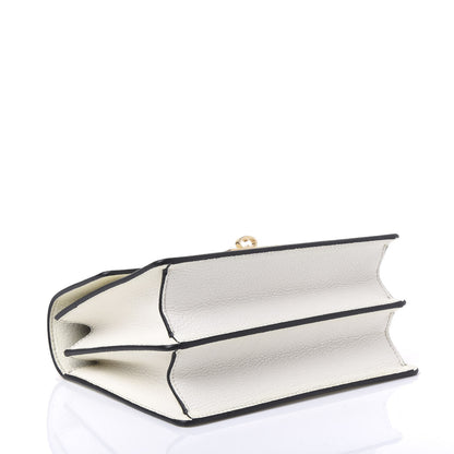 Dolce & Gabbana Grained Calfskin Rosalia Shoulder Bag White 3 of 8