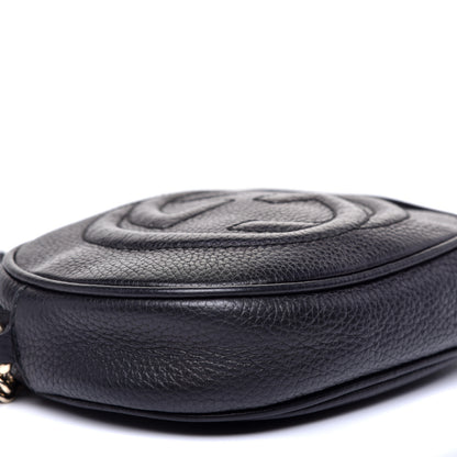 Gucci Pebbled Calfskin Mini Soho Chain Bag Black 6 of 10