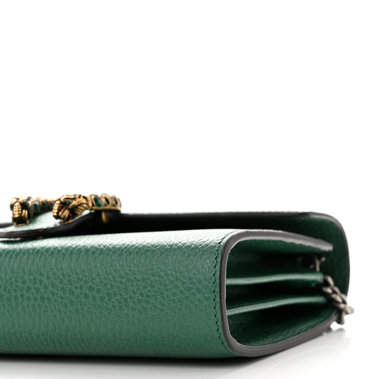Gucci Calfskin Mini Dionysus Chain Wallet Emerald 9 of 9
