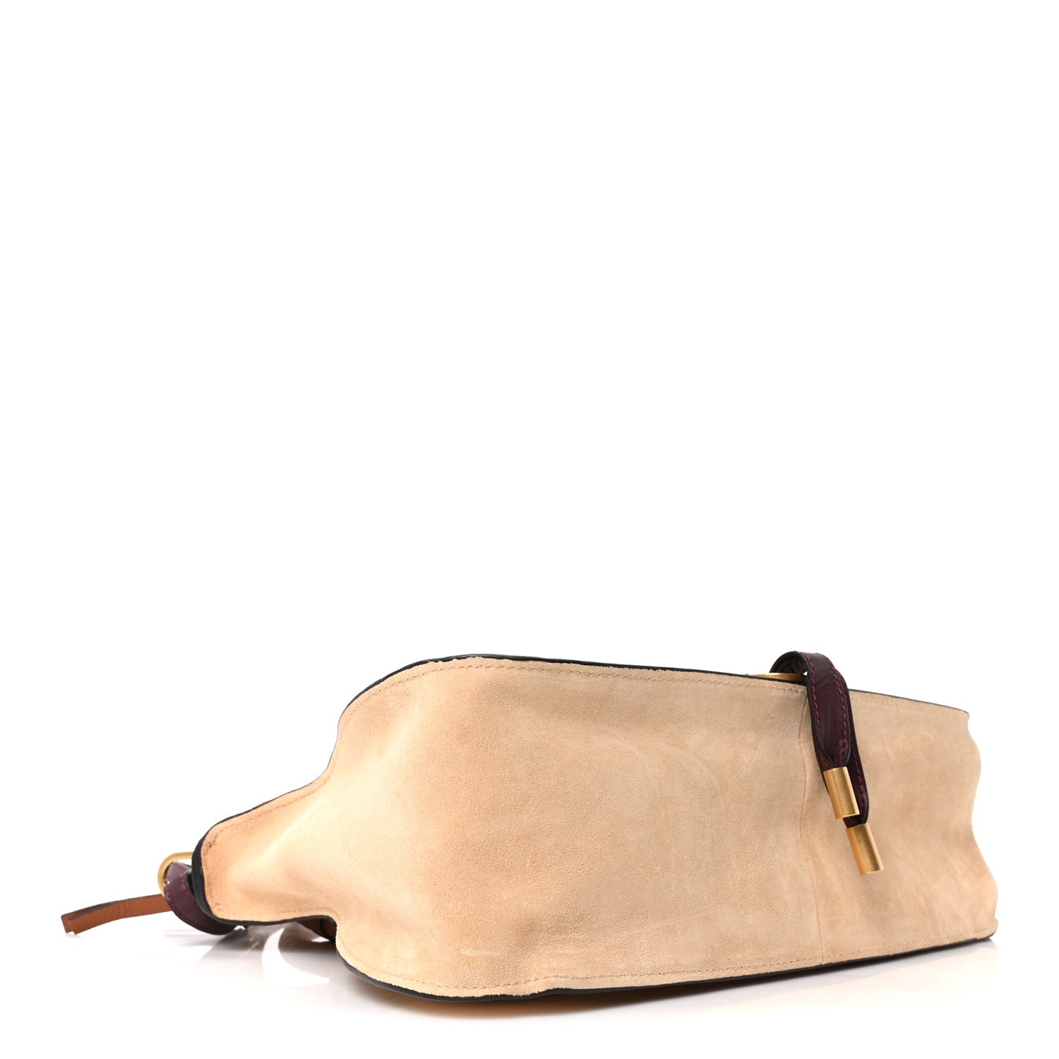 Chloe Suede Calfskin Braided Medium Marcie Double Carry Beige 4 of 10