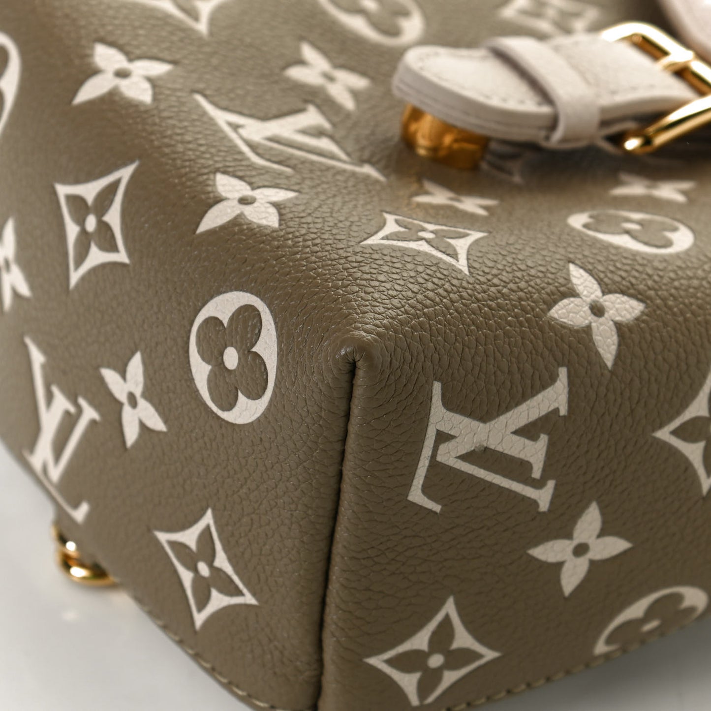 Empreinte Monogram Spring In The City Tiny Backpack Kaki Beige Cream