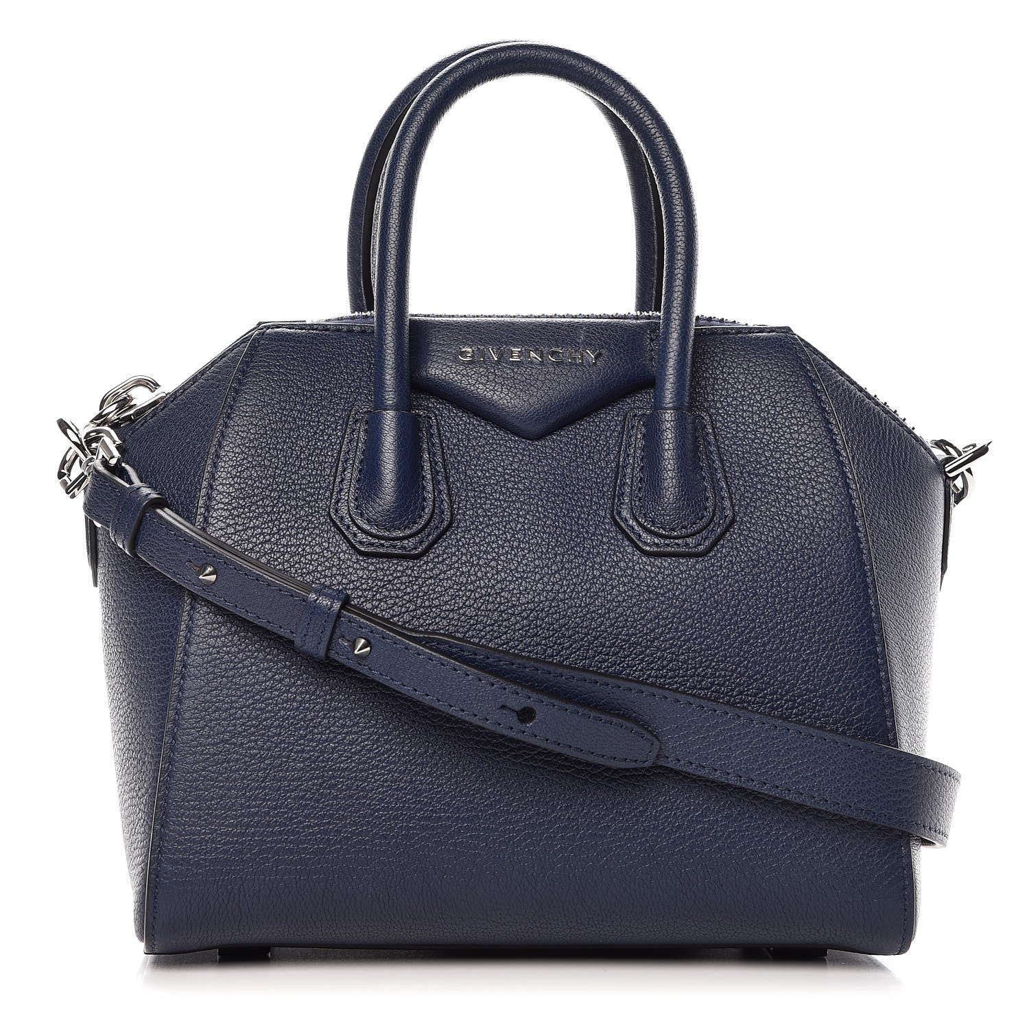 Givenchy Sugar Goatskin Mini Antigona Night Blue 1 of 7