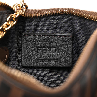 Fendi Vitello Soft F is Fendi Bi-Color FF 1974 Embossed Key Case Pouch Maya Black 6 of 7