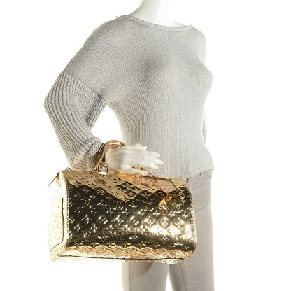 Louis Vuitton Monogram Miroir Speedy 30 Gold 2 of 7