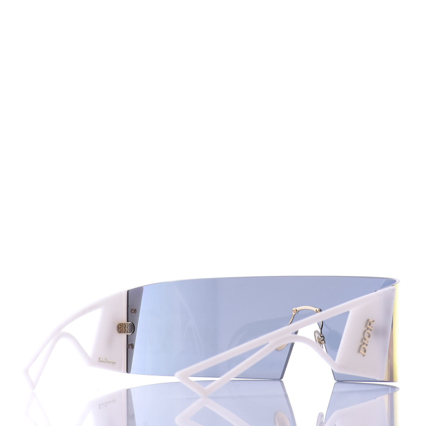 Acetate Mirrored KaleiDiorscopic Sunglasses Multicolor White