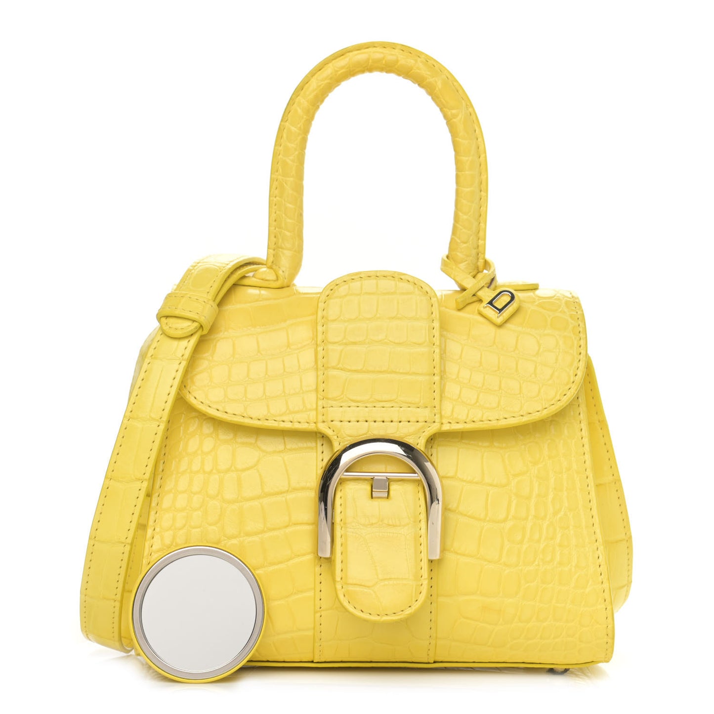 Alligator Mini Brillant Satchel Citron