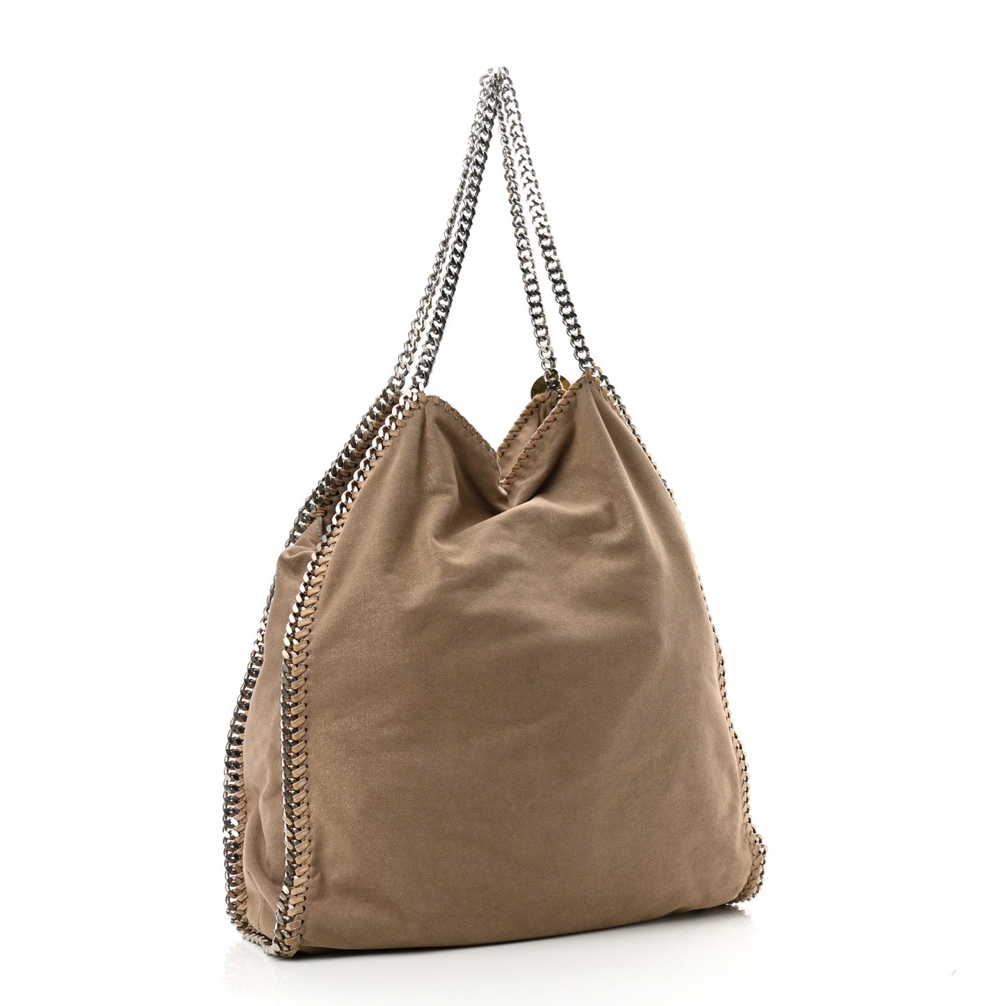 Shaggy Deer Falabella Fold Over Tote Beige