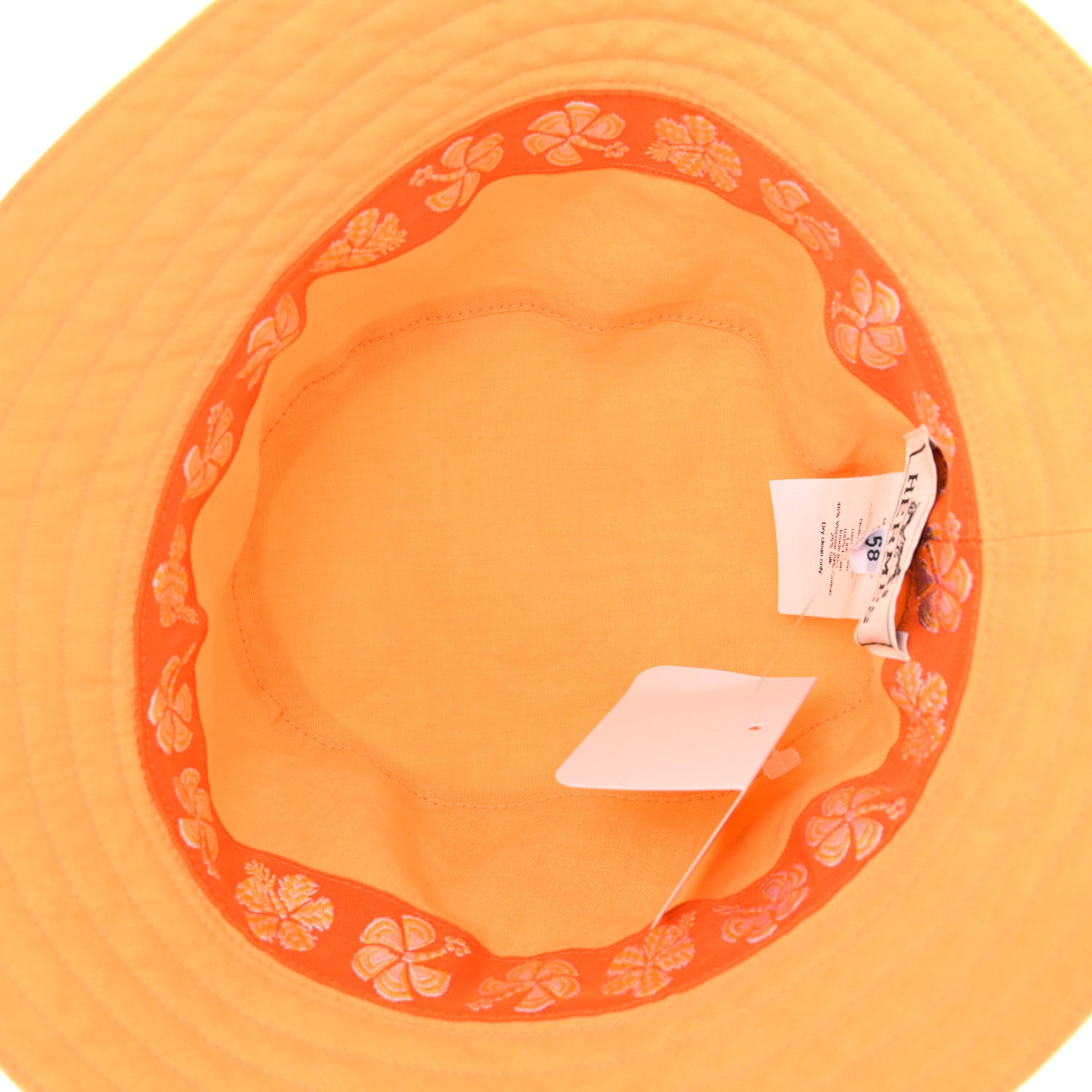 Hermes Toile De Lin Lavee Fred Bucket Hat 58 Melon 5 of 6