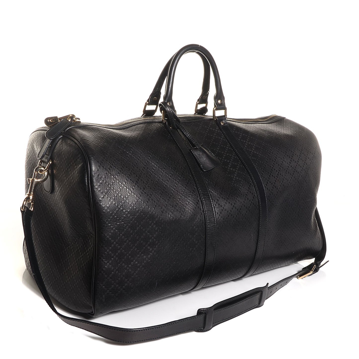 Bright Diamante Large Carry On Duffle Black