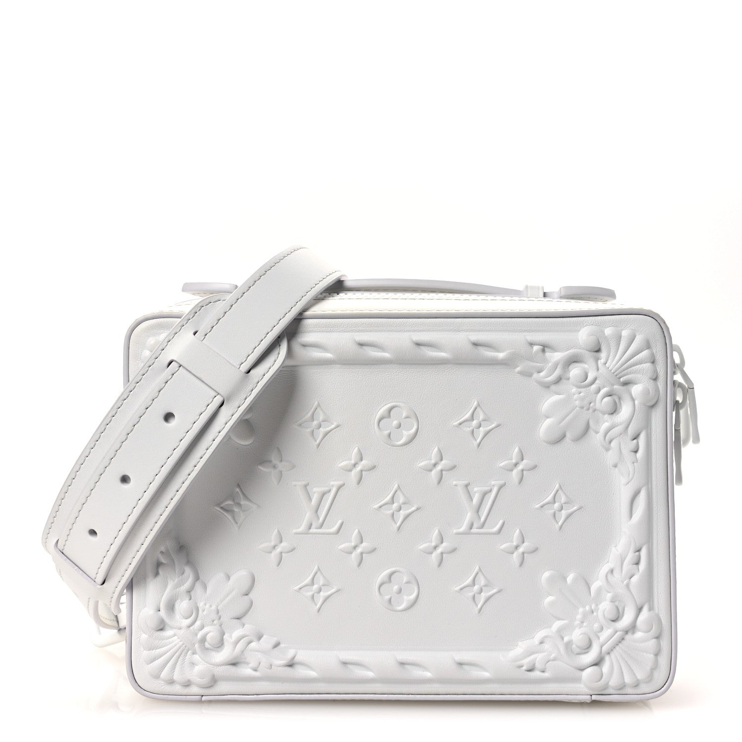 Louis Vuitton Calfskin LV Ornament Soft Trunk Optic White 1 of 10