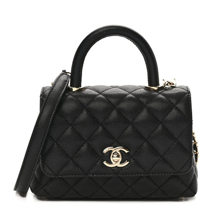 Chanel Caviar Quilted Extra Mini Coco Handle Flap Black 1 of 10