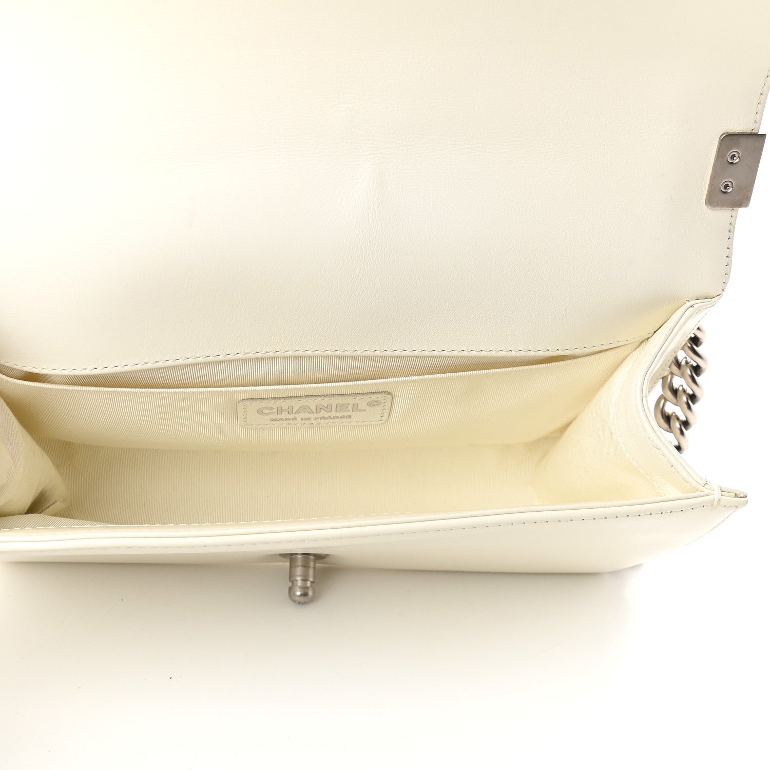 Chanel Lambskin Quilted Medium Boy Flap White 4 of 8