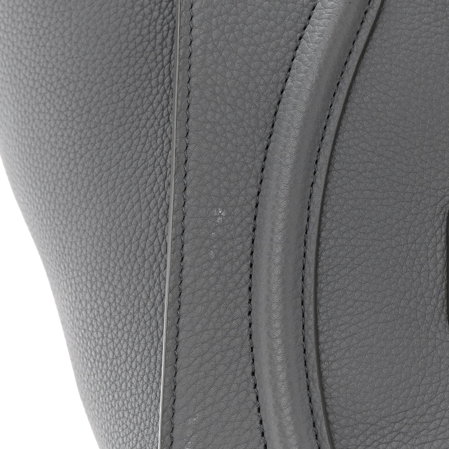 Celine Drummed Calfskin Mini Luggage Kohl 16 of 18