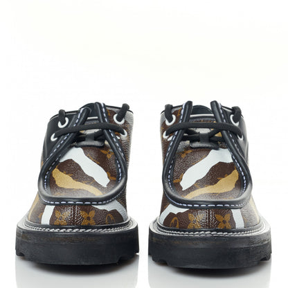 Louis Vuitton X LOL Monogram Calfskin Beaubourg Platform Derby Shoes 39.5 Gold Silver 2 of 8