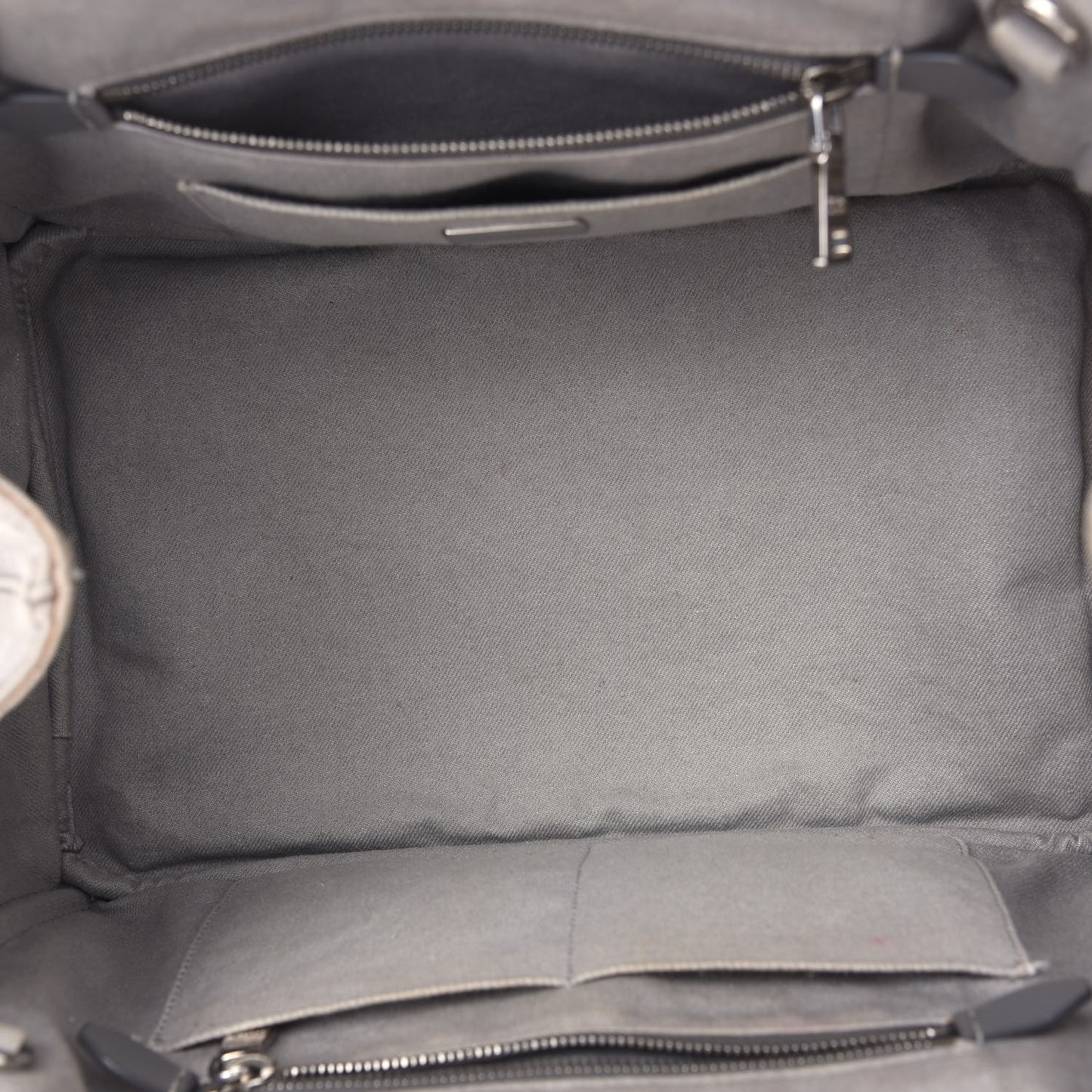 Denim Logo Tote White