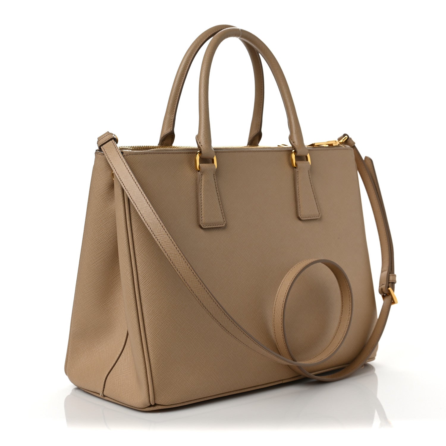 Prada Saffiano Medium Galleria Double Zip Tote Sabbia 3 of 12