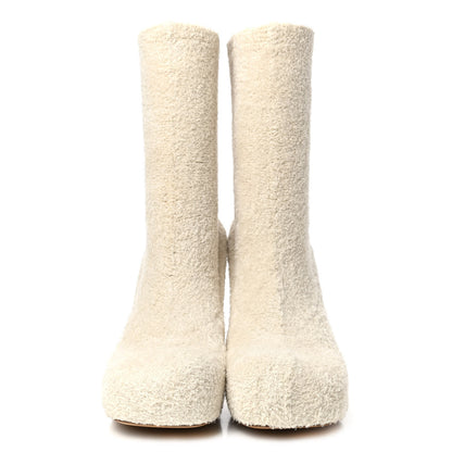 Bottega Veneta Spongy Knit The Bold Mid Calf Boots 39 Wax 2 of 8