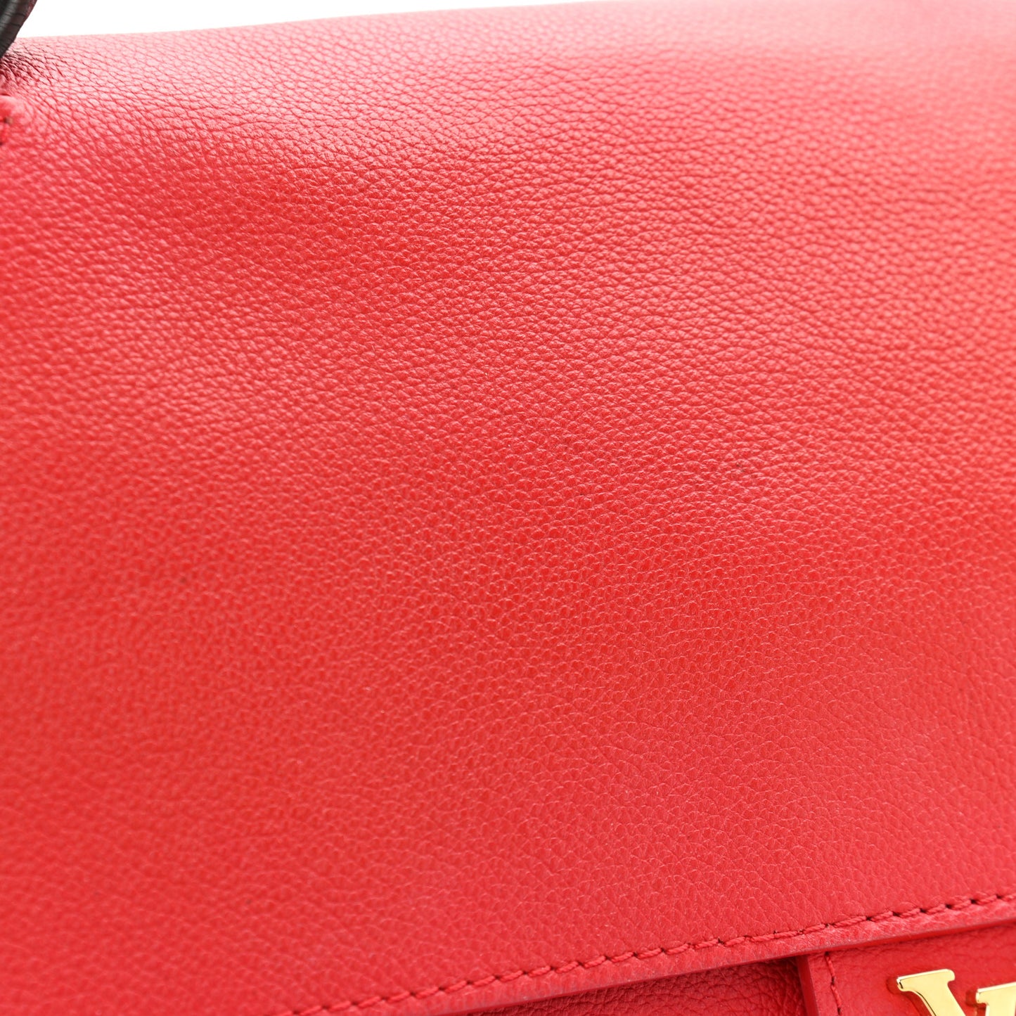 Calfskin Lockme MM Rouge