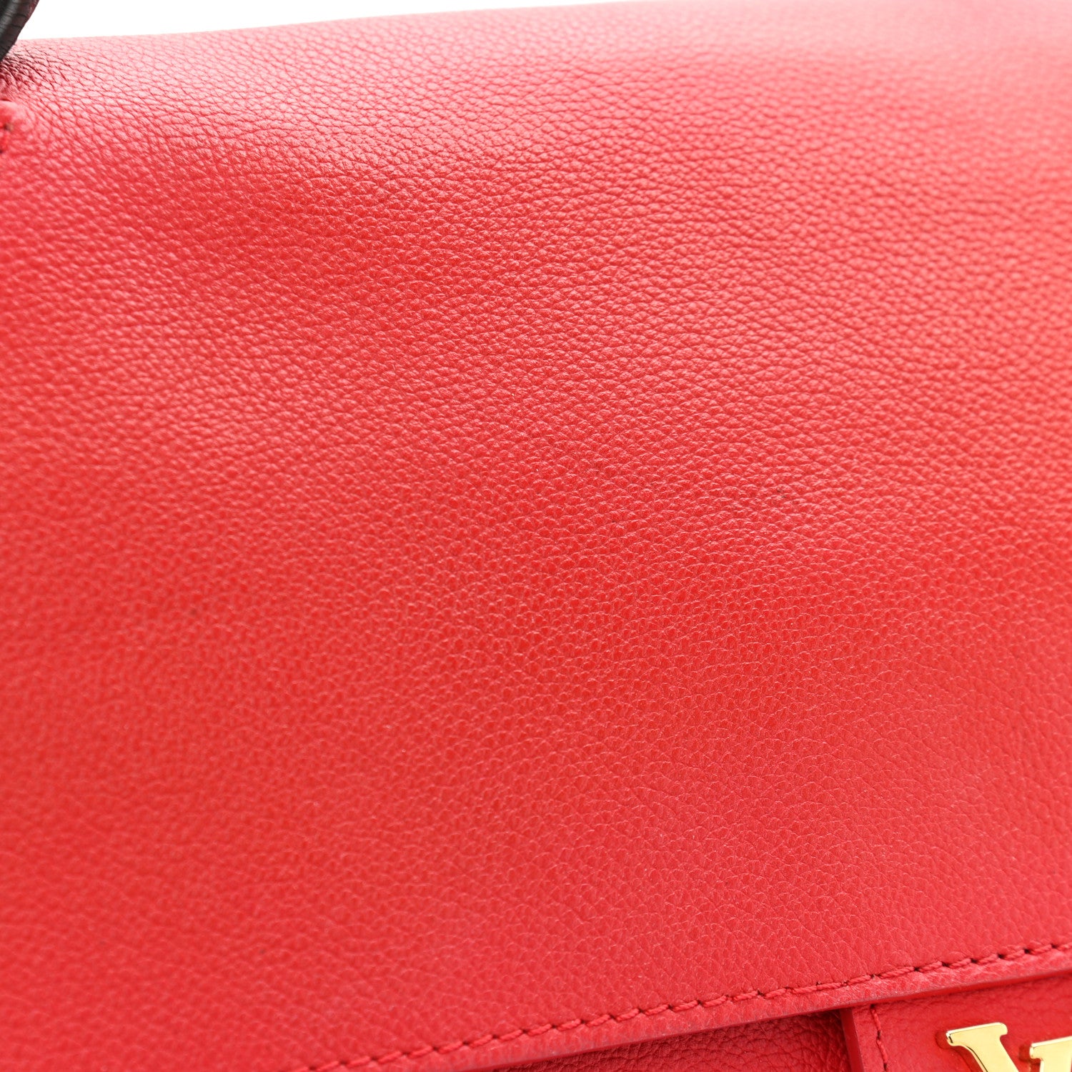 Louis Vuitton Calfskin Lockme MM Rouge 14 of 15