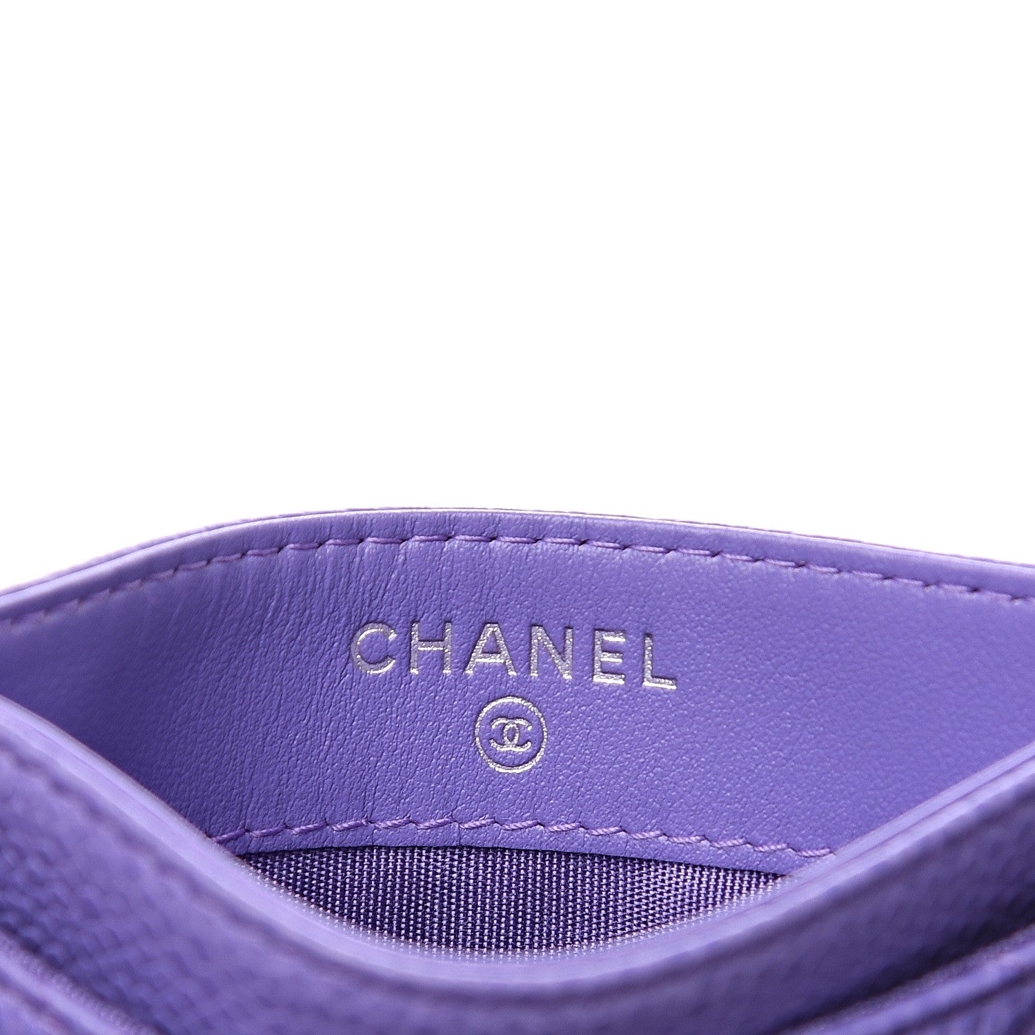 Chanel Caviar Quilted Incognito Card Holder Purple 5 of 8
