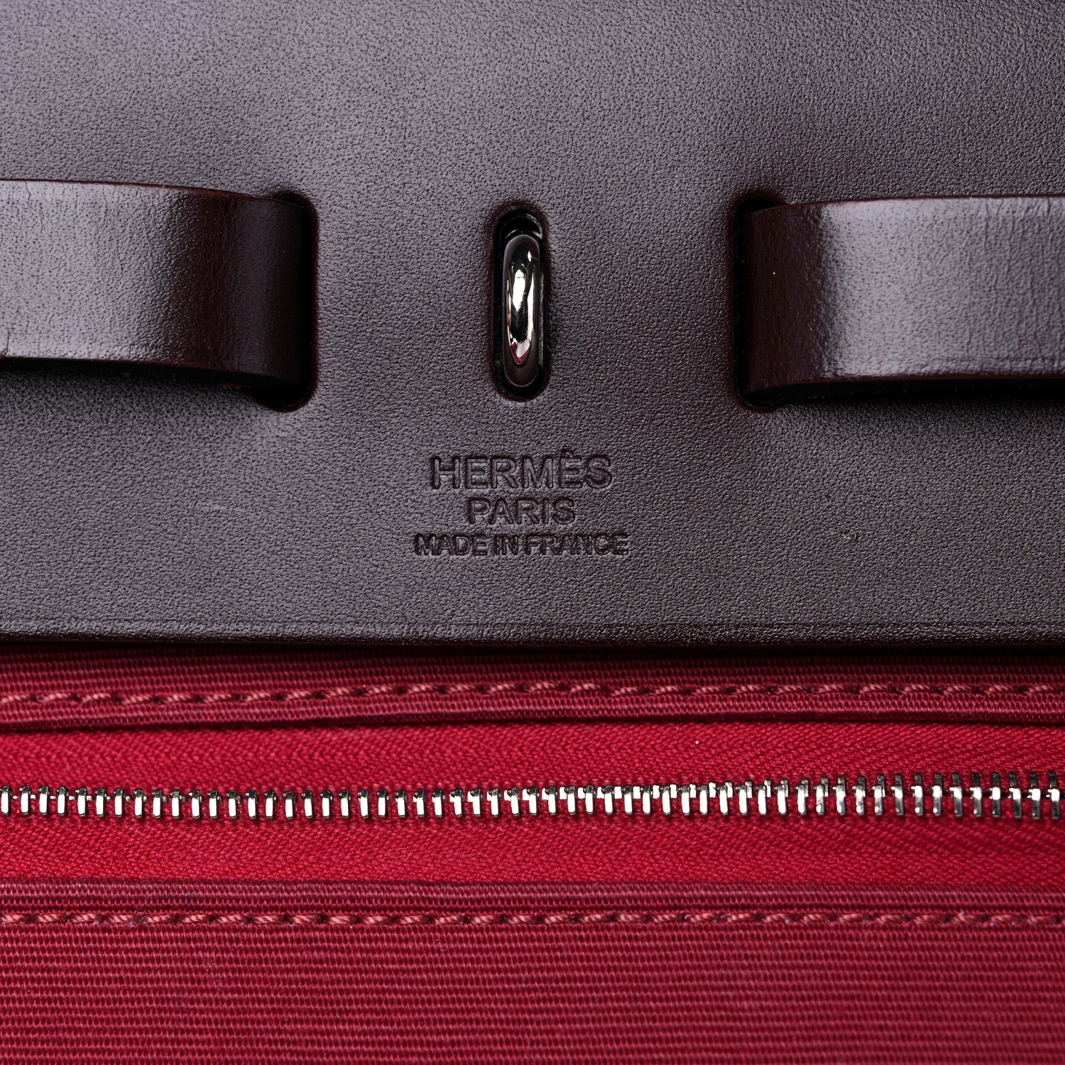 Hermes Toile Officier Vache Hunter Verso Herbag Zip Retourne PM 31 Bubblegum Rubis Rouge Sellier 7 of 17