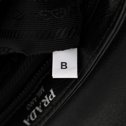 Prada Glace Calfskin Studded Crossbody Black 8 of 11