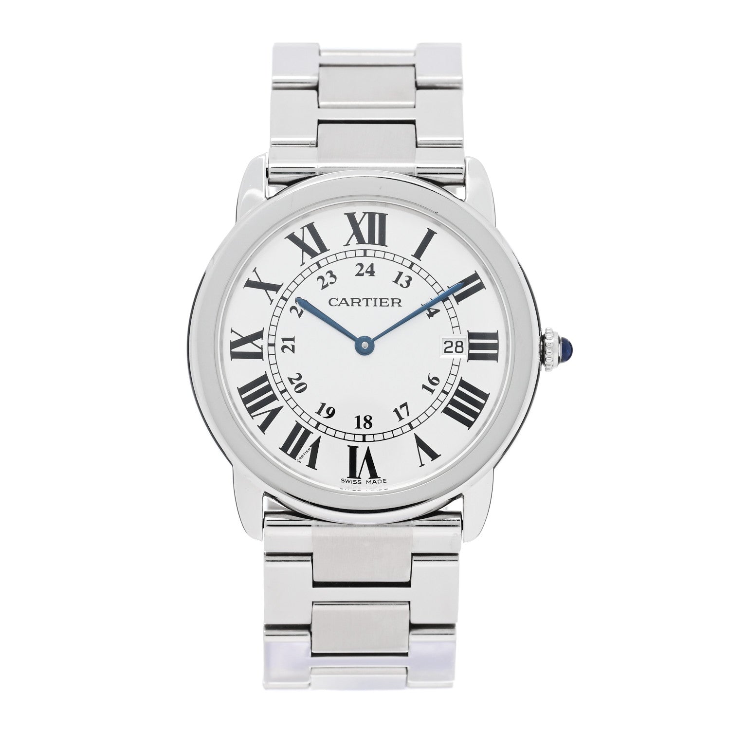 Cartier Stainless Steel 36mm Ronde Solo Quartz Watch 1 of 4