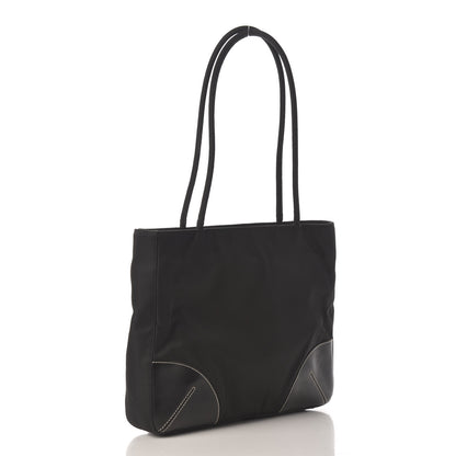 Prada Calfskin Tessuto Nylon Easy Shoulder Bag Black 3 of 9