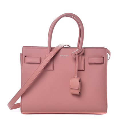 Saint Laurent Grained Calfskin Baby Sac De Jour Dark Rose 1 of 13