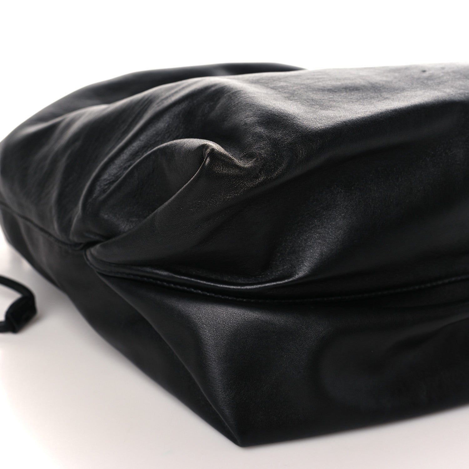Saint Laurent Lambskin Teddy Drawstring Bag Black 10 of 11