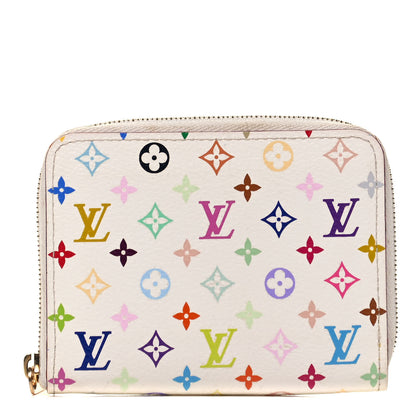 Louis Vuitton Monogram Multicolor Zippy Coin Purse Wallet White 1 of 7
