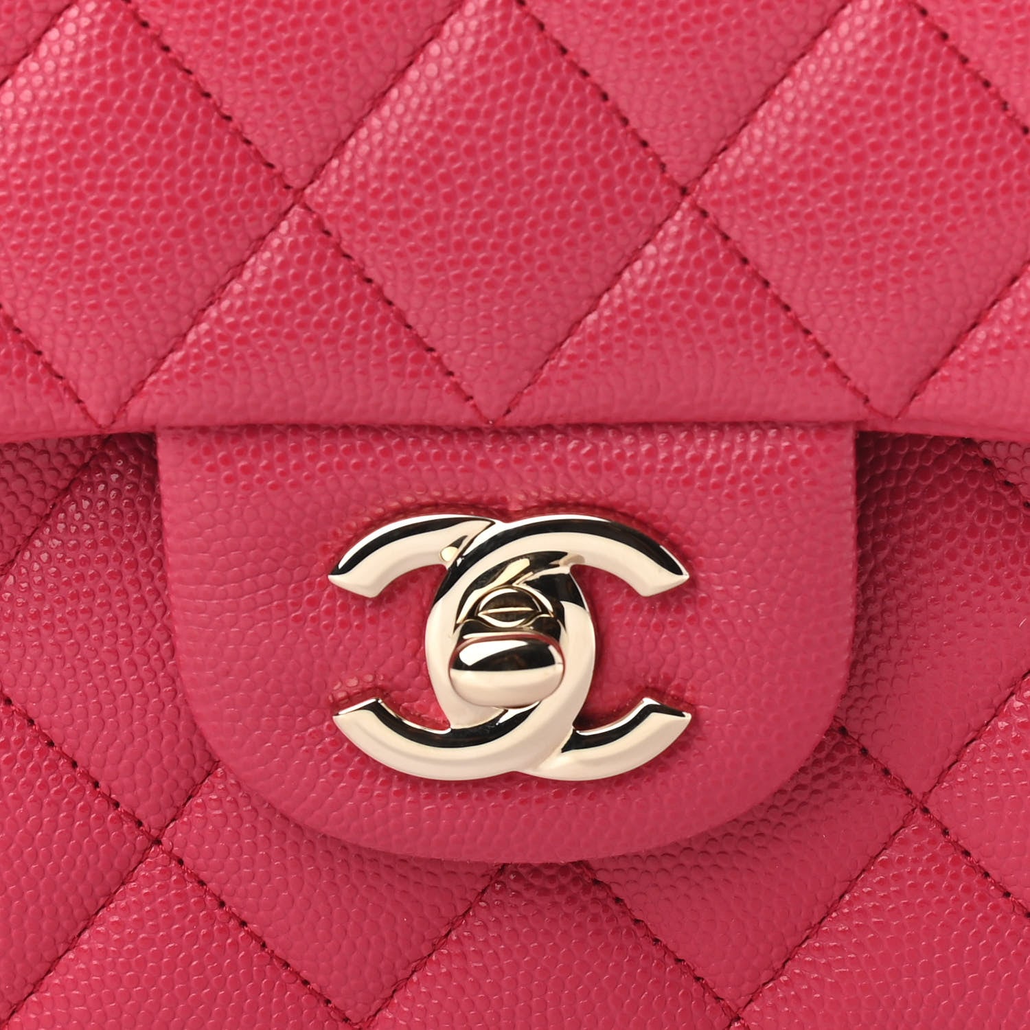 Chanel Caviar Quilted Medium Double Flap Dark Pink 7 of 10