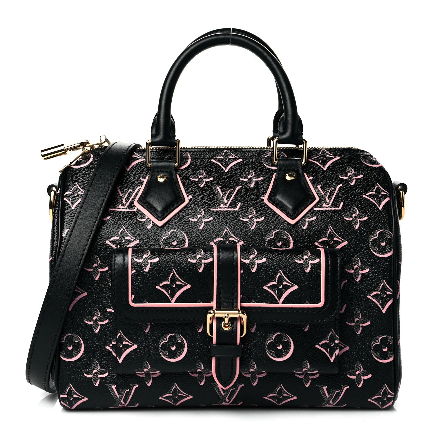 Louis Vuitton Monogram Fall for You Speedy Bandouliere 25 Black 1 of 9